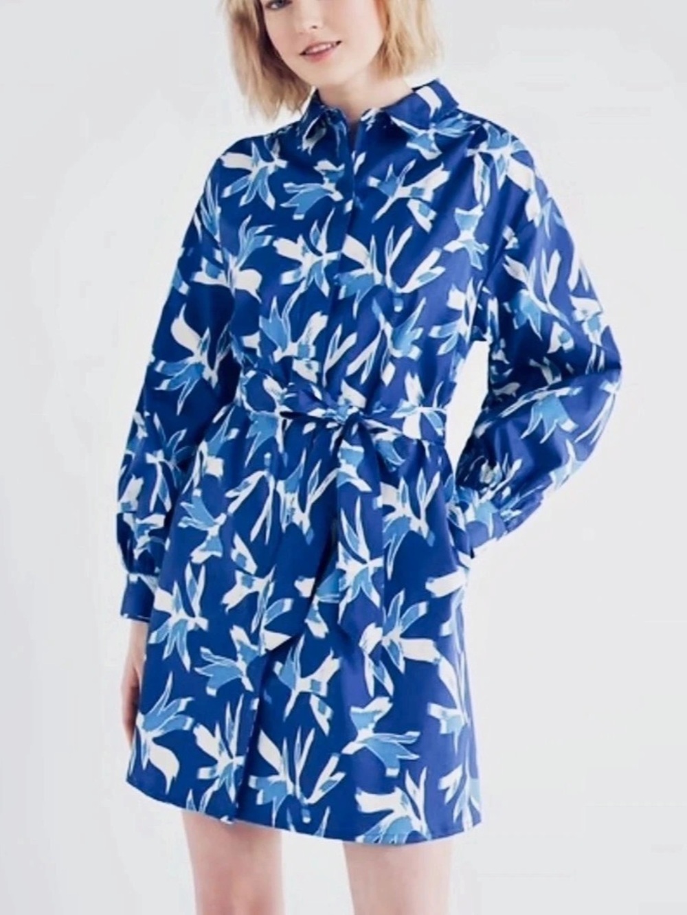 Scoop Abstract Floral Mini Dress Size Medium Like New